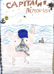 Capitaine Frimousse, bouledogue Français à bord d'un voilier